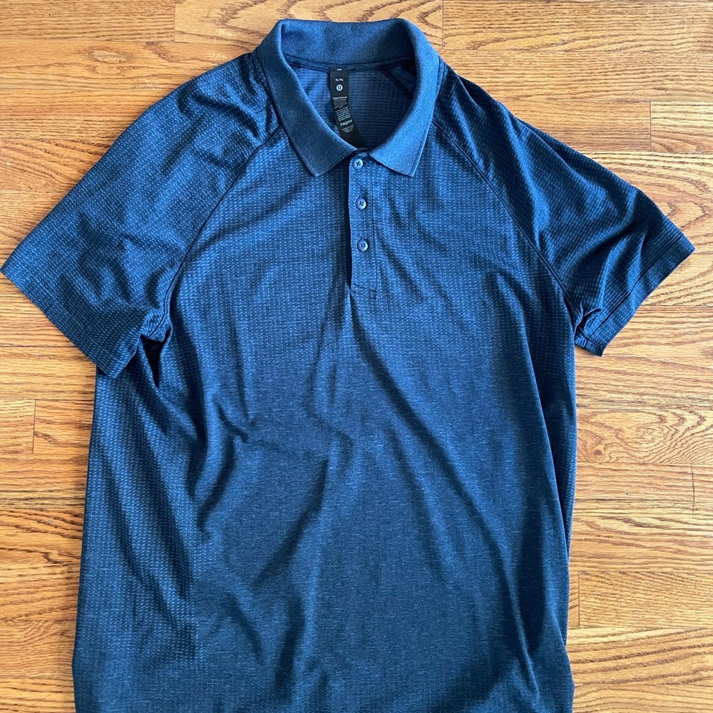 Men’s Lululemon Metal Vent Tech Polo Navy Blue Size XL
